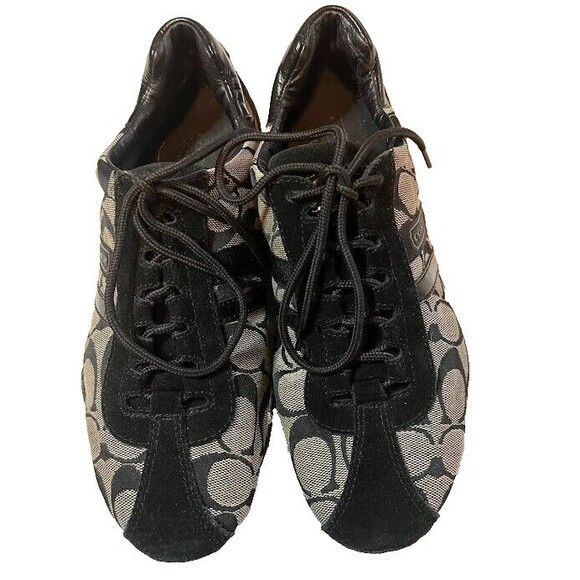 Coach Shoes - Coach Katelyn Signature Sneakers Black Suede Trim Q170 Women’s Size 8.5 M Shoes